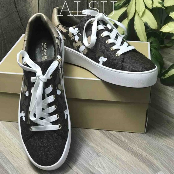 Michael Kors Poppy Lace Up mini MK Logo Blown W - Picture 4 of 8